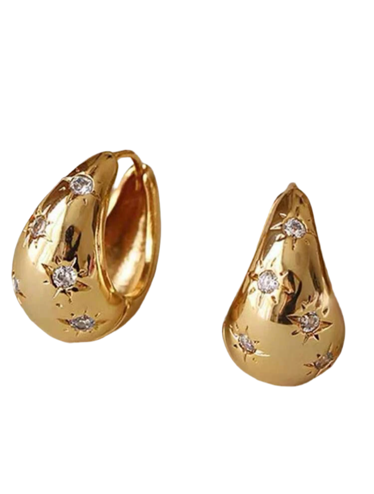 Drop earrings with stone