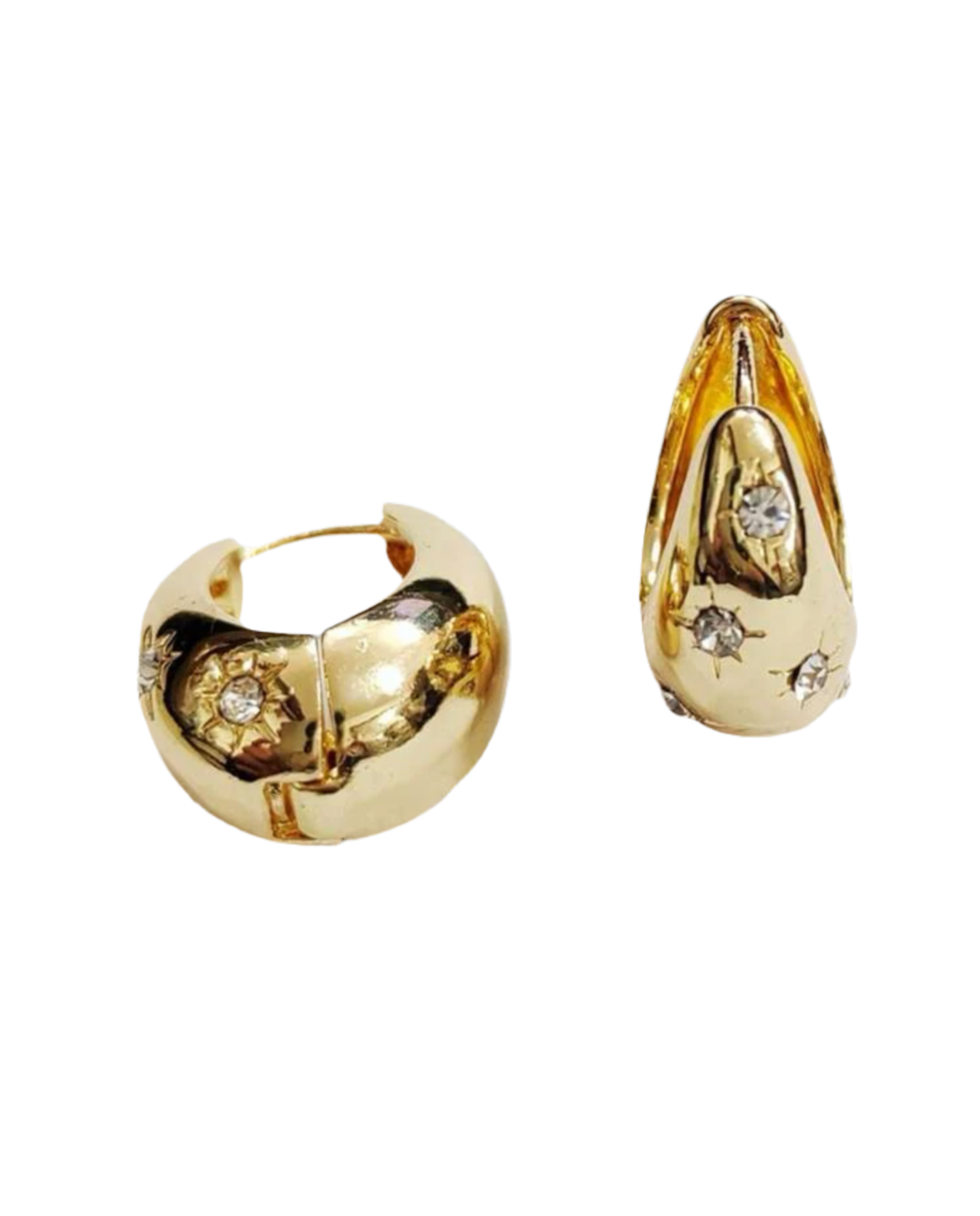 Drop earrings with stone