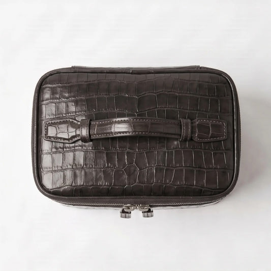 Dark Brown Croc Vanity