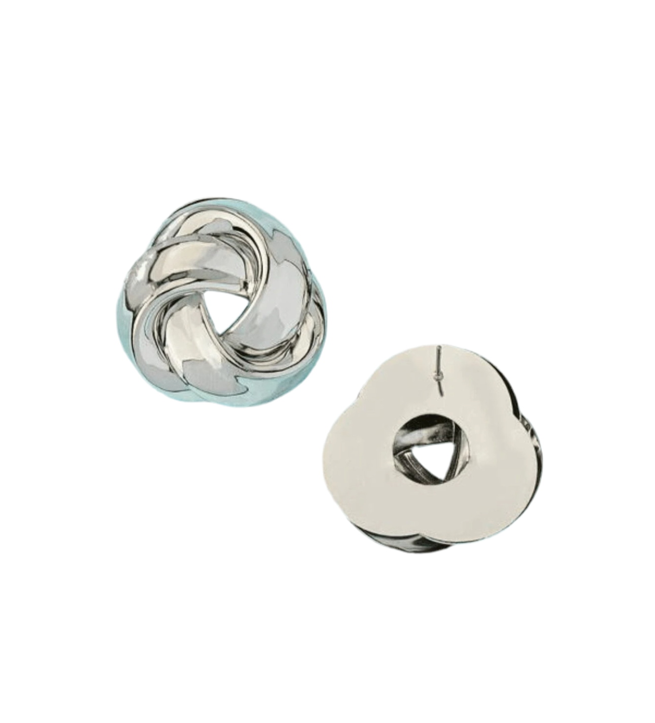 Silver geometric shape erring