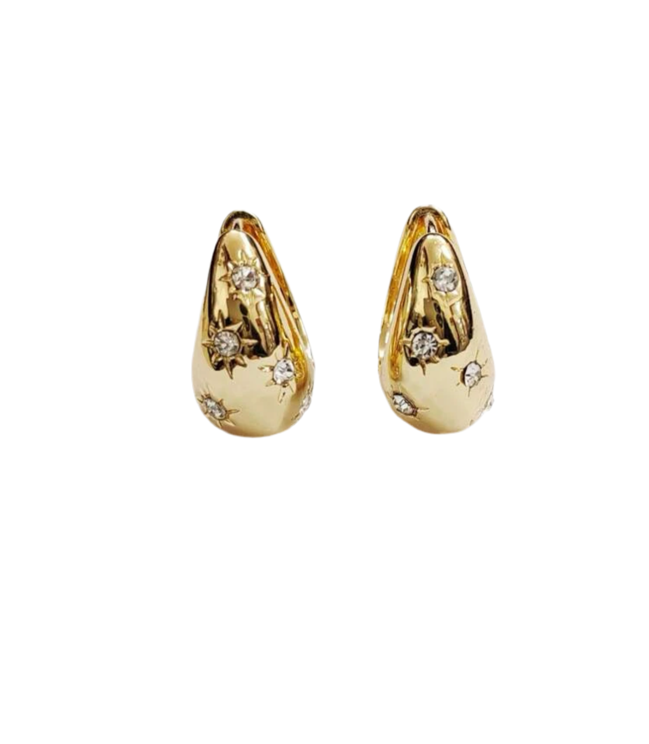 Drop earrings with stone