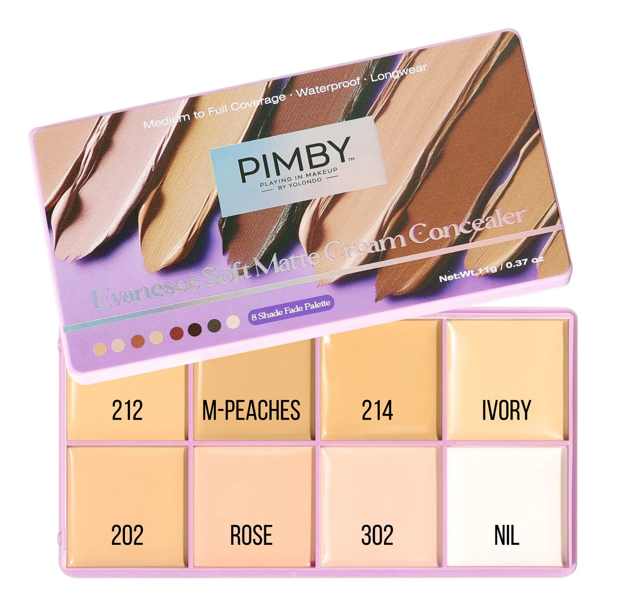 Light - Evanesce Soft Matte Cream
Concealer 8-Shade Fade Palette