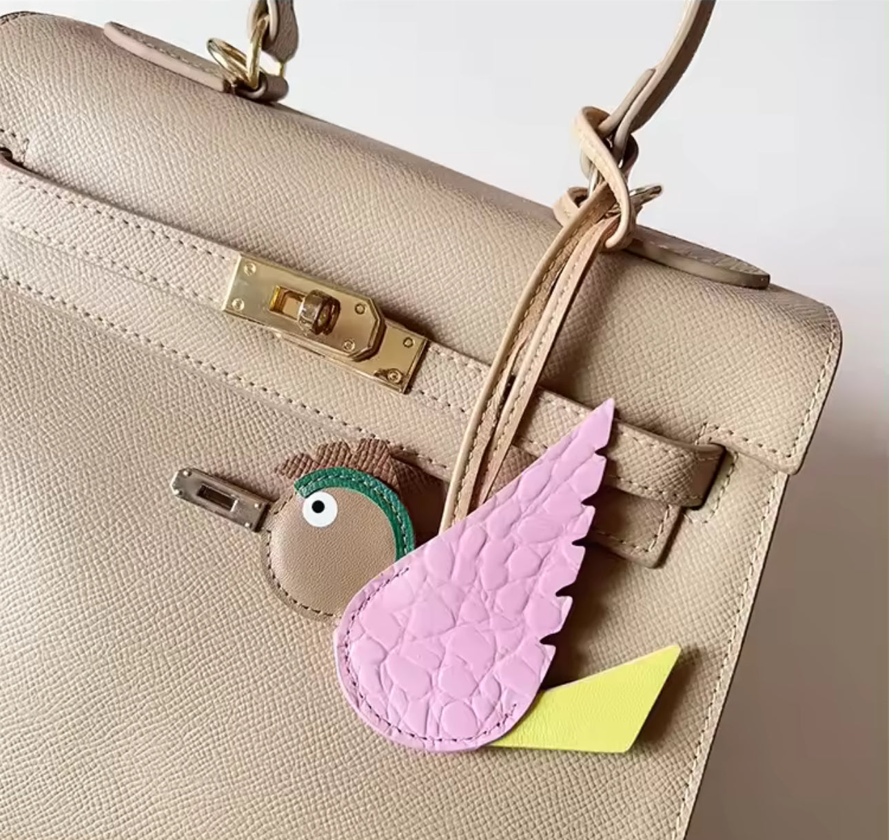 Pink bird charm
