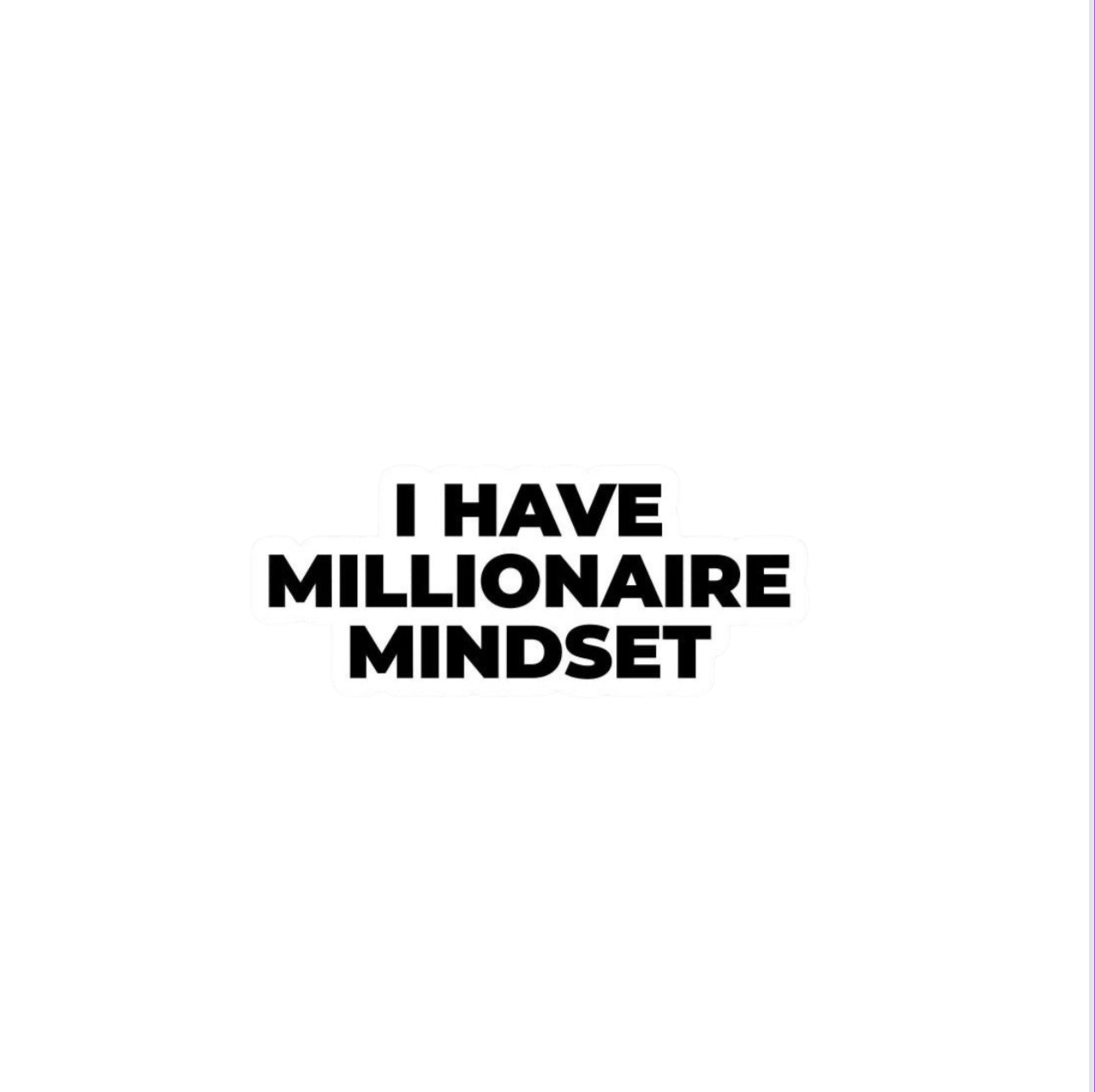 5 piece 3D sticker - Millionaire mindset 💲