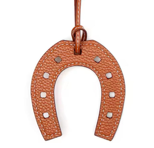Horse shoe charm - orange
