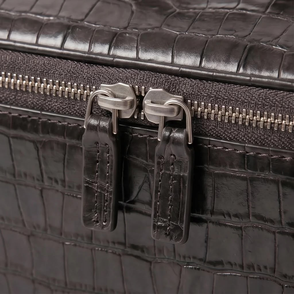 Dark Brown Croc Vanity