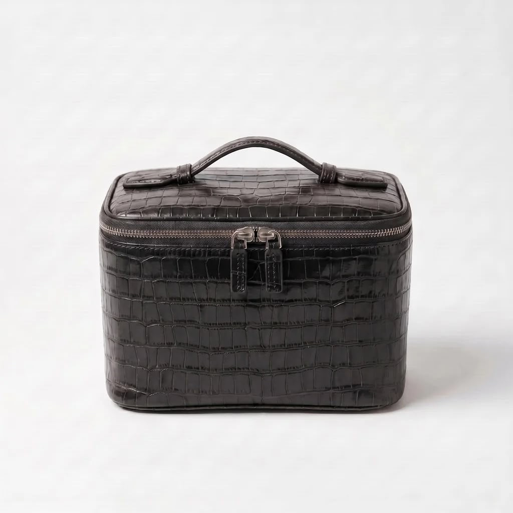 Dark Brown Croc Vanity