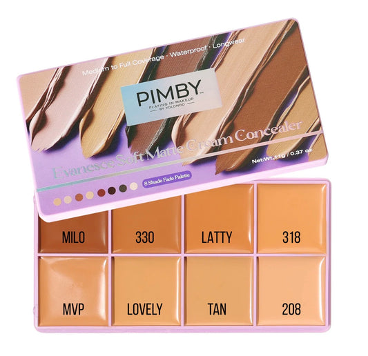 Medium - Evanesce Soft Matte Cream Concealer 8-Shade Fade Palette