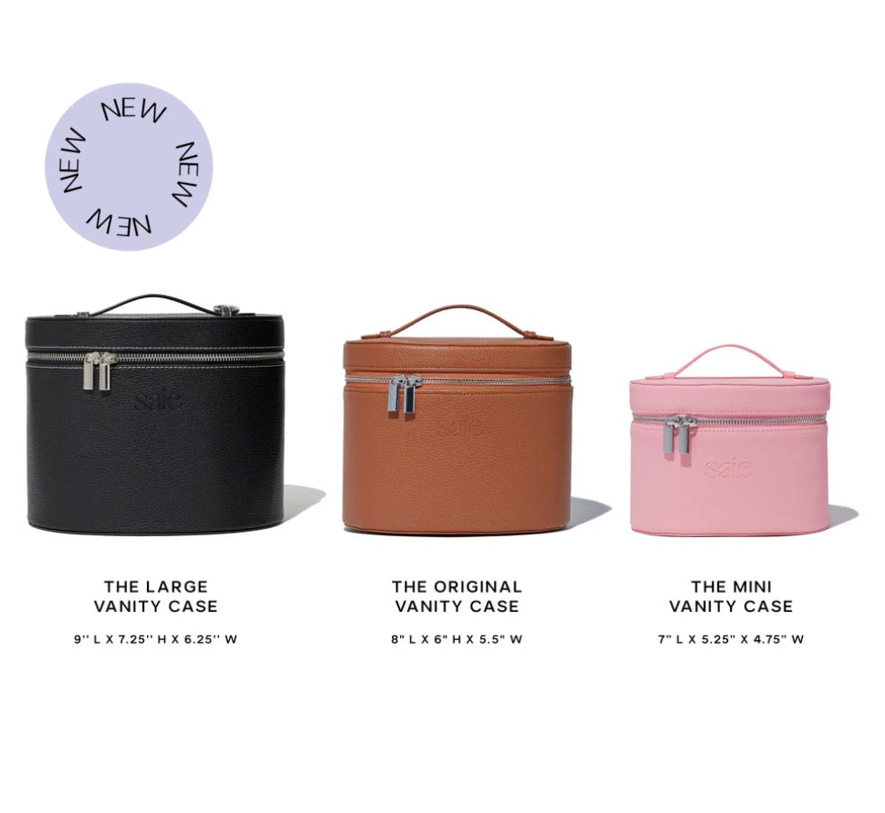 Larg THE VANITY CASE -Black  TRAIN CASE